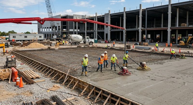 Commercial Slab Installation in Fort Worth, TX