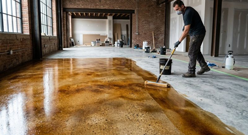 Concrete Floor Staining in Dallas, TX