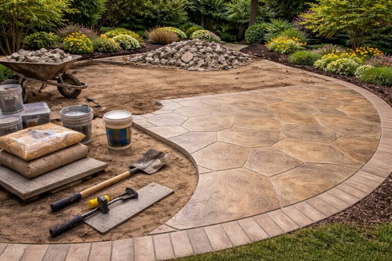 Stamped Concrete Installation in Dallas, TX